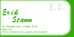 erik stamm business card